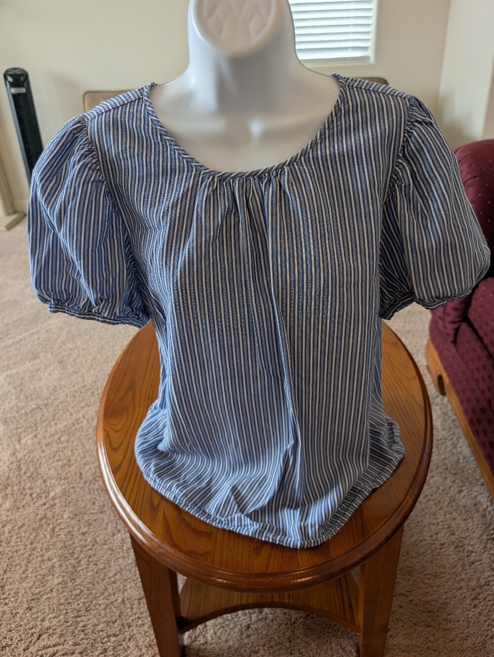 J Crew Cotton Blue Stripe Short Sleeve Two Top Bundle, Size L - Picture 5 of 16